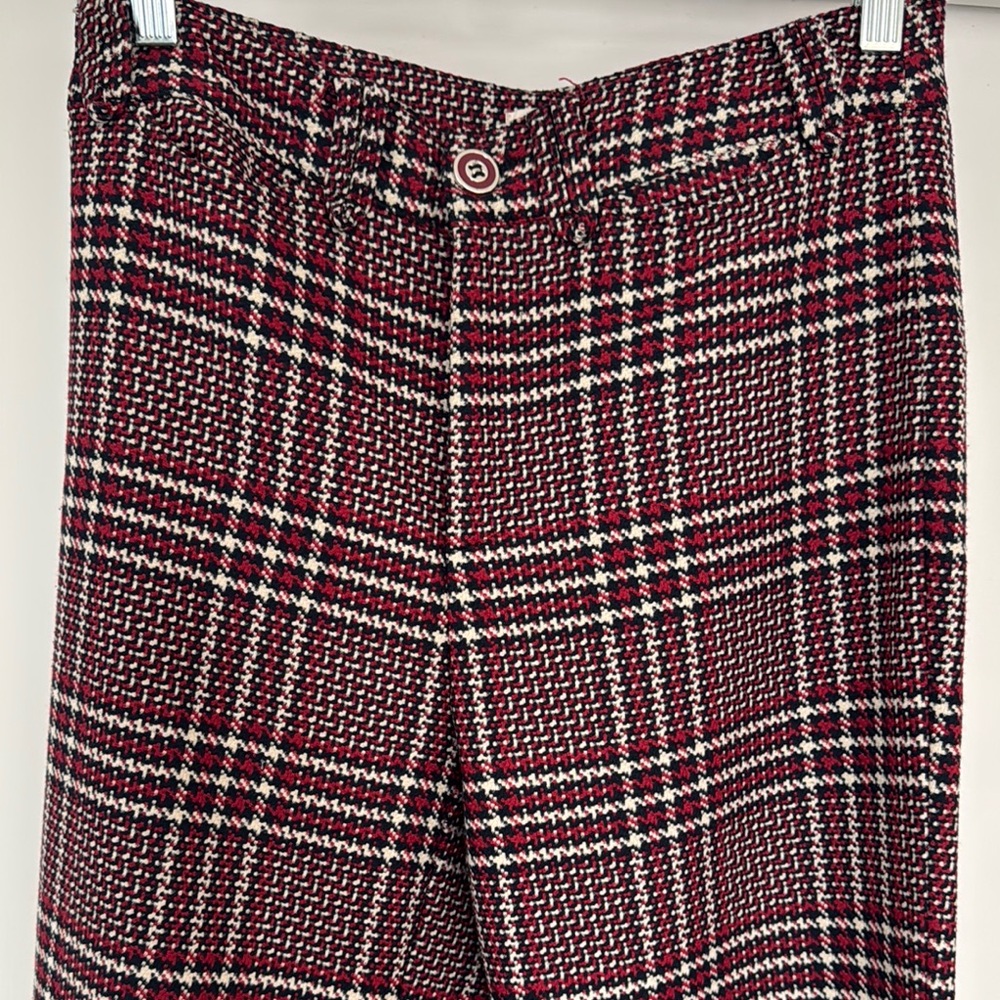 Plaid woman’s long - Redish Pink and Black